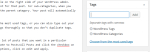 How to assign tags to a post